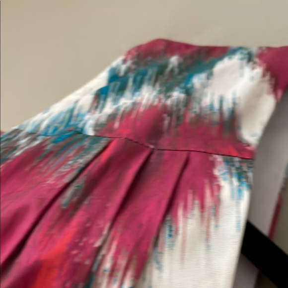 Tracy Reese, Hope for Flowers Red and Teal Sleeveless Midi Dress - Picture 11 of 12